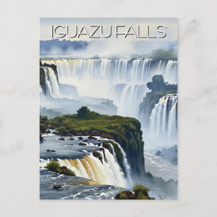 Misty Iguazu Falls Argentina Postcard