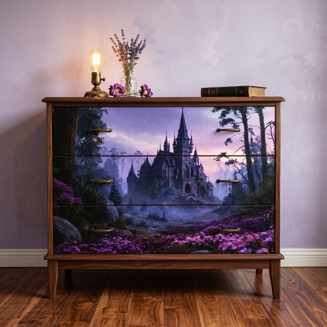 Misty Indigo Gothic Castle Glade Decoupage Tissue Paper (Creator Uploaded)