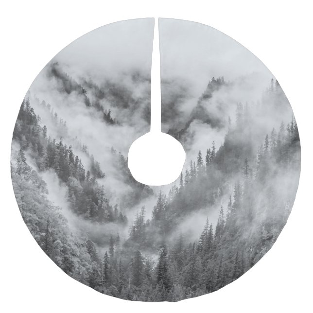 Misty Jiuzhaigou: UNESCO Heritage China. Brushed Polyester Tree Skirt (Front)