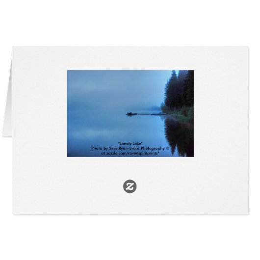 Misty Lake, Dock and Boat Nature Scene (Back Horizontal)