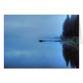 Misty Lake, Dock and Boat Nature Scene (Front Horizontal)
