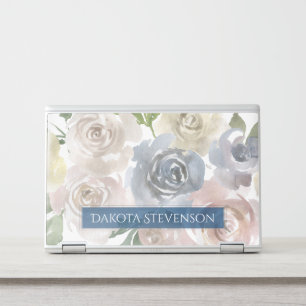 Misty Lake   Lovely Soft Dusty Hued Floral Custom HP Laptop Skin
