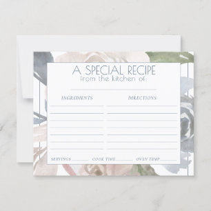Misty Lake Lovely Soft Dusty Hued Recipe Card