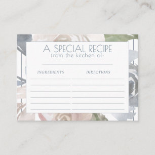 Misty Lake Lovely Soft Dusty Hued Recipe Card