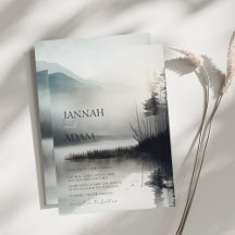 Misty Lake Moody Mountain Wedding