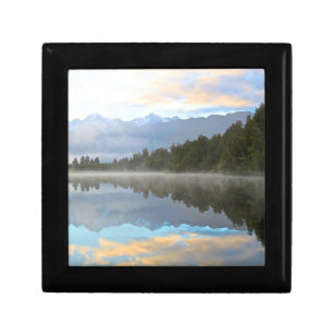 Misty Lake Trees Reflection Tranquil Nature Photo Gift Box