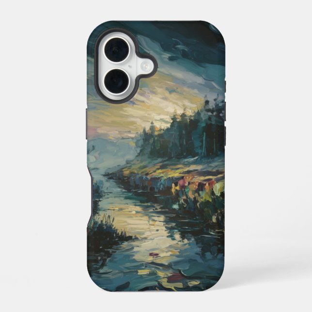 Misty Landscape Art iPhone Case (Back)