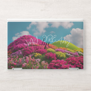 Misty landscape with flowers forest, HP laptop skin