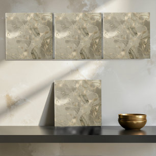 Misty Marble Abstract Pattern Med. Gold ID705b Ceramic Tile