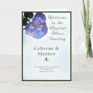 Misty Mauve & Green Nuptial Mass with Photo  Program