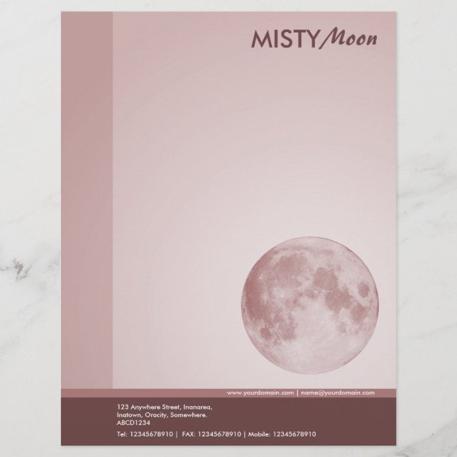 Misty Moon Brown Letterhead (Front)