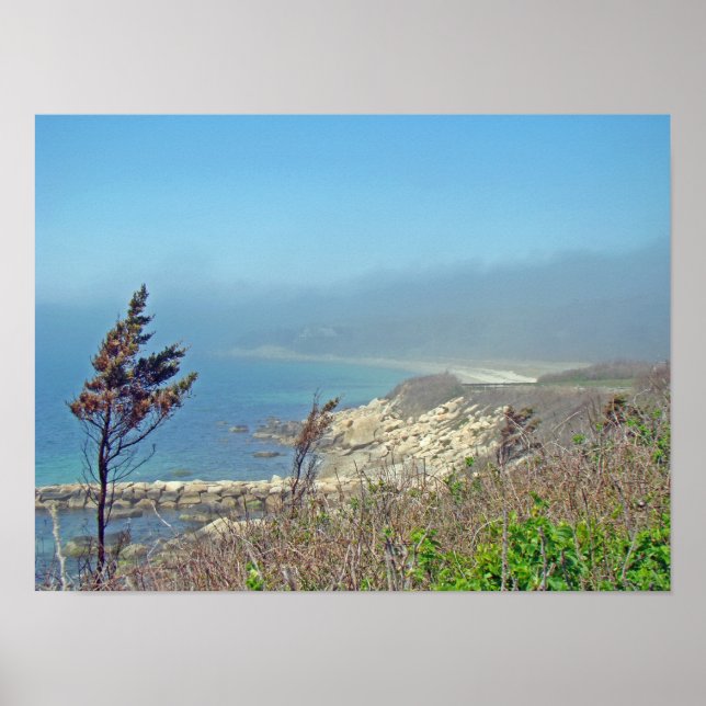 Misty Morning at Nobska Point - Cape Cod MA Poster (Front)