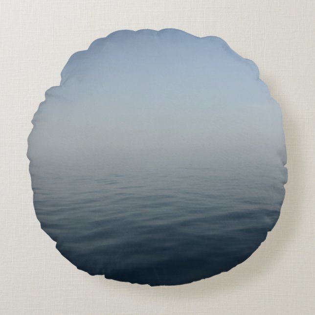 Misty Morning Capri Ocean Bliss 1 Round Pillow (Front)
