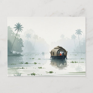 Misty Morning in Kerala India Postcard
