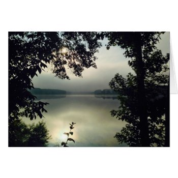 Misty Morning Lake Sunrise (#1 In Series) by DesireeGriffiths at Zazzle