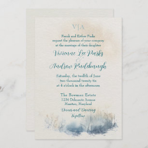 Misty Morning Meadow Wedding Invitation