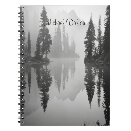 Misty Morning Reflections Lakeside Art Notebook