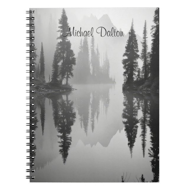 Misty Morning Reflections: Lakeside Art Notebook (Front)