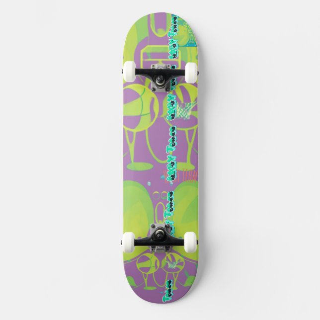 Misty Mountain Basketball Club "Away Team" Skateboard (Front)