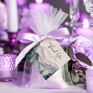 Misty Mountain Forest Wedding Thank You Favor Tags