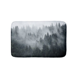 Misty Mountain Landscape Vintage Style Bath Mat