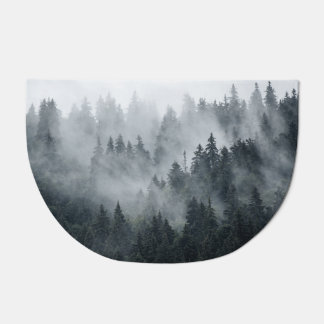 Misty Mountain Landscape Vintage Style Doormat