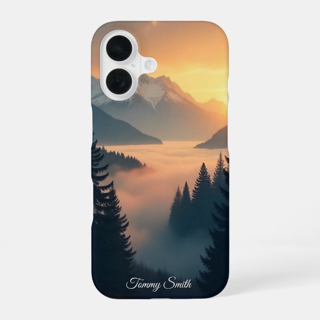 Misty Mountain Peak Iphone Case (Back)