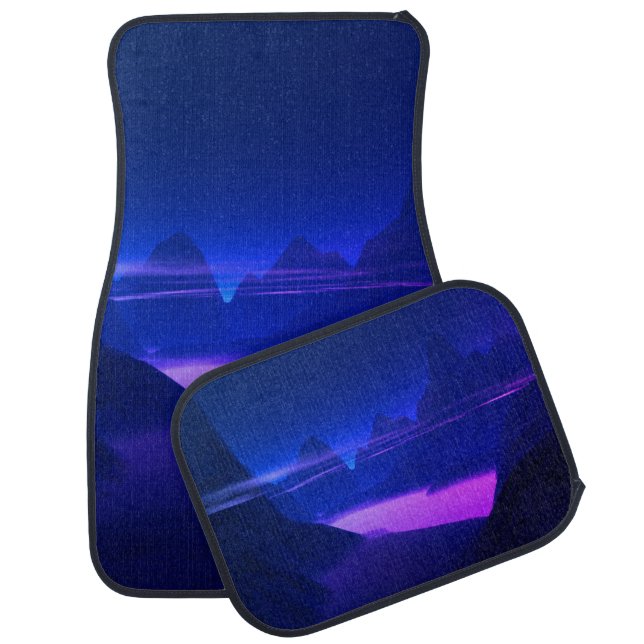 Misty Mountain Purple Car Floor Mat (Set)