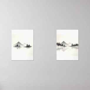 "Misty Mountain Reflections" Wall Art Sets