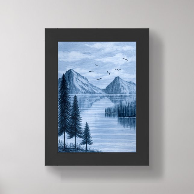 Misty Mountain Serenity Framed Art (Framed Front)