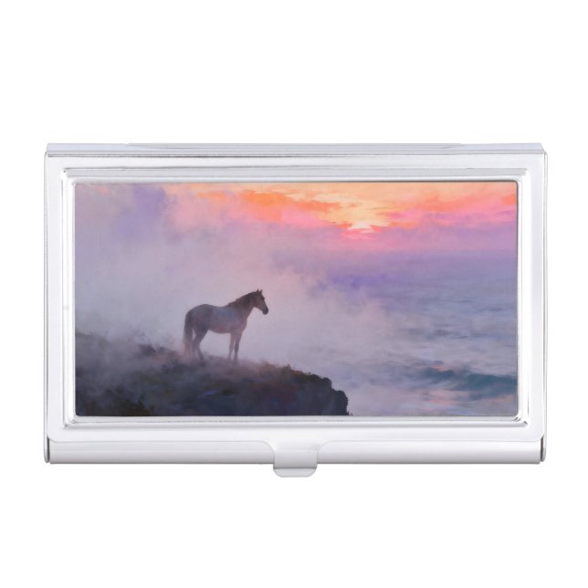 Misty Mountain Top Memories Business Card Case (Front)