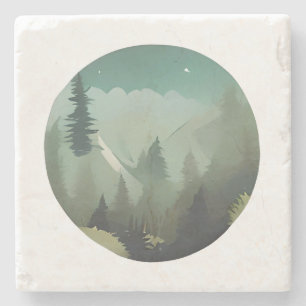 Misty Mountain Valley: A Quiet Wilderness Escape Stone Coaster