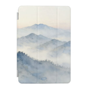 Misty Mountain Watercolor Landscape iPad Mini Cover