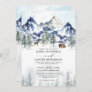 Misty Mountain Watercolor Winter Forest Wedding Invitation