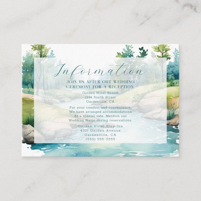 Misty Mountain Wedding Enclosure Card (Front)