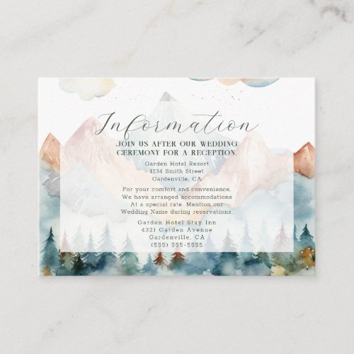 Misty Mountain Wedding Enclosure Card