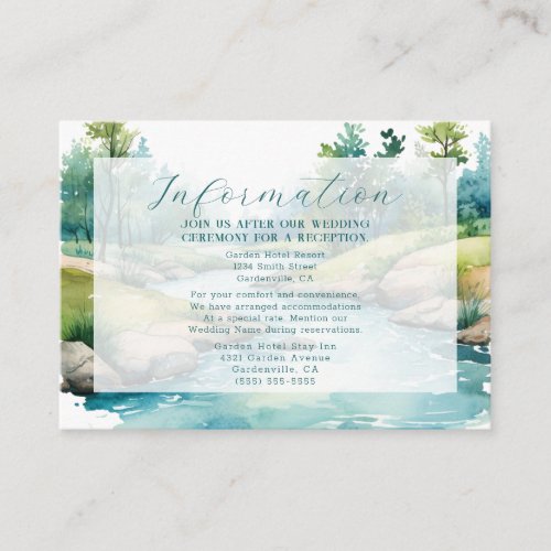 Misty Mountain Wedding Enclosure Card