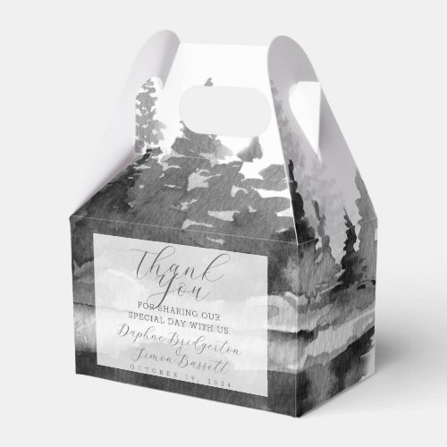 Misty Mountain Wedding Favor Boxes