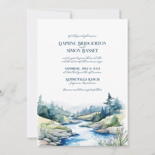 Misty Mountain Wedding  Invitation