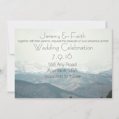 Misty Mountain Wedding Invitation