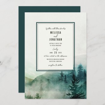 Misty Mountain Wedding Invitation by spinsugar at Zazzle