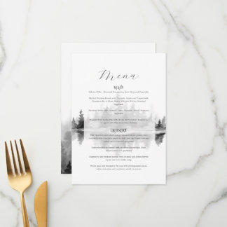 Misty Mountain Wedding Menu