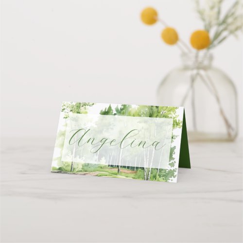 Misty Mountain Wedding Place Card