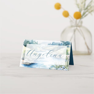 Misty Mountain Wedding Place Card