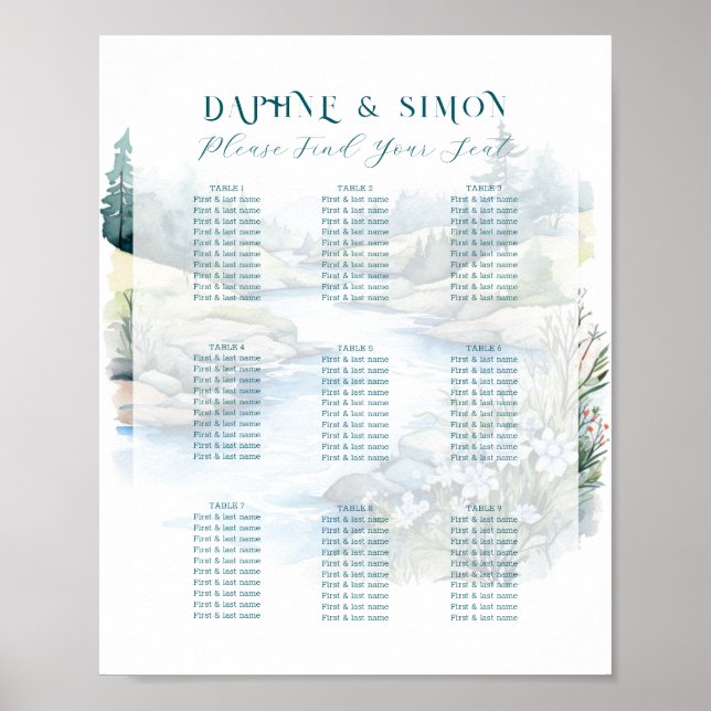 Misty Mountain Wedding Poster (Front)