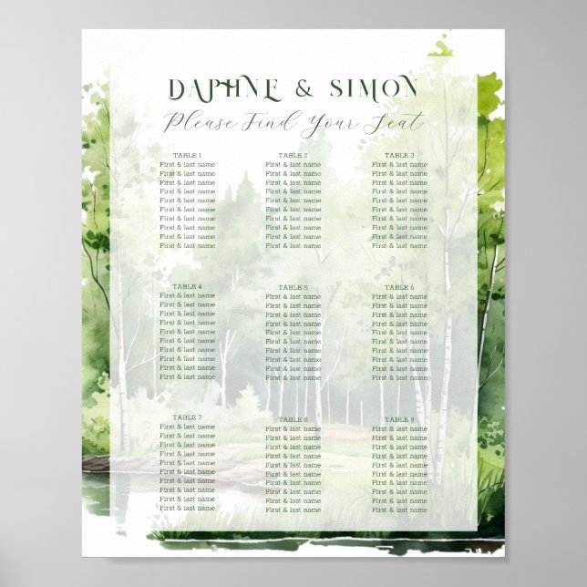 Misty Mountain Wedding Poster (Front)