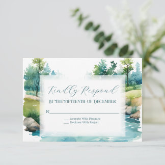 Misty Mountain Wedding RSVP Card