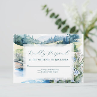 Misty Mountain Wedding RSVP Card