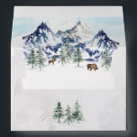 Misty Mountain Winter Forest Return Address Envelope<br><div class="desc">This elegant design features elegant winter mountain view inspired by the dreamy Alps landscape.</div>