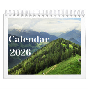 Misty Mountains 2026 Wall Calendar Nature Fog